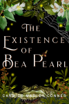 A black cover surrounded with spooky cobwebs, lightning bugs, dogwoods and an alligator surround the title, The Existence of Bea Pearl
